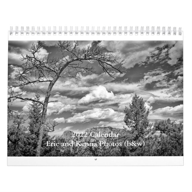 2022 Calendar, Eric and Kenna Photos, b&w Calendar (Cover)