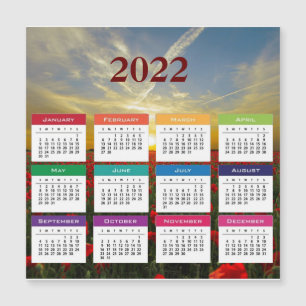 2022 Calendar Magnetic Card