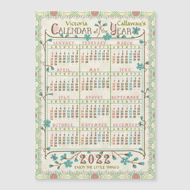 2022 Calendar (See Description for New Version)  (Front)