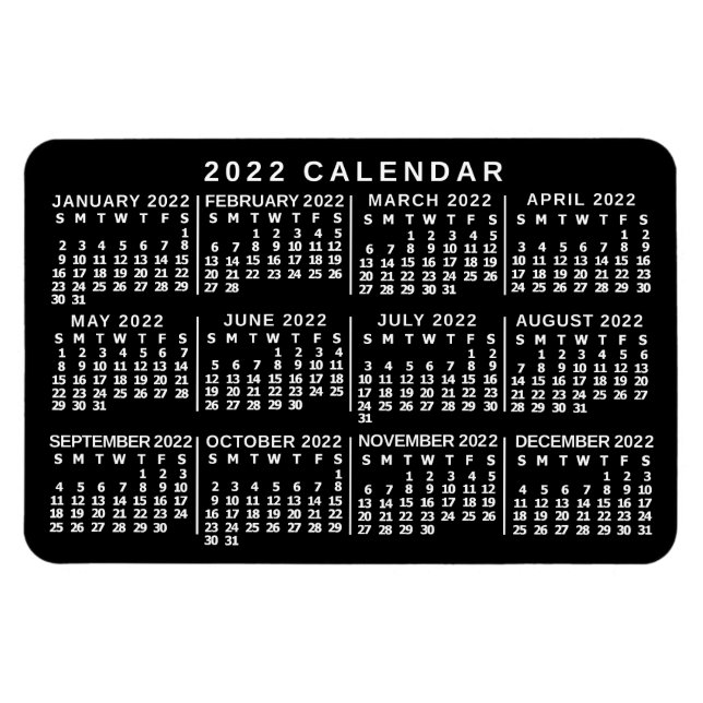 2022 Calendar (See Description for New Version)  Magnet (Horizontal)