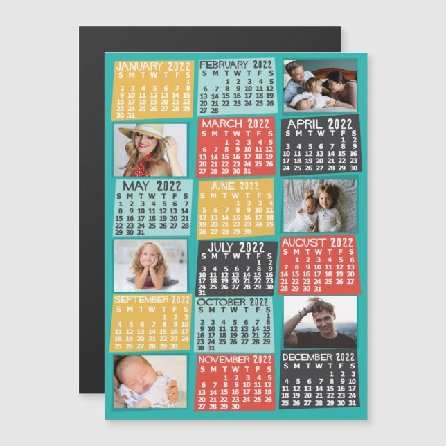 2022 Calendar (See Description for New Version)  Magnetic Invitation (Front/Back)