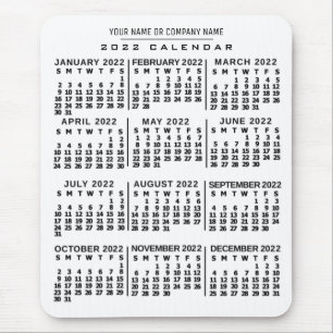 2022 Calendar (See Description for New Version)  Mouse Pad