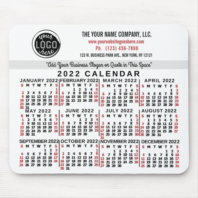 2022 Calendar (See Description for New Version)  Mouse Pad (Front)