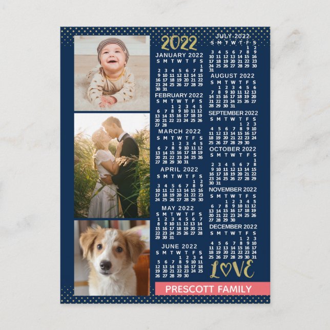 2022 Calendar (See Description for New Version)  Postcard (Front)