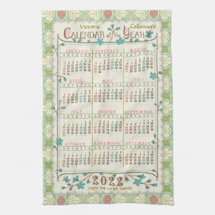 2022 Calendar (See Description for New Version)  Tea Towel