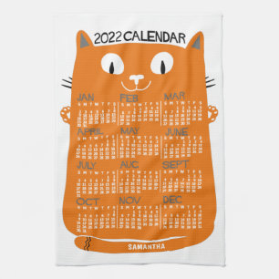 2022 Calendar (See Description for New Version)  Tea Towel