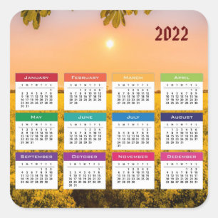 2022 Calendar Square Sticker