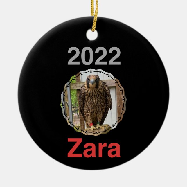2022 Ceramic Circle Ornament Zara (Front)