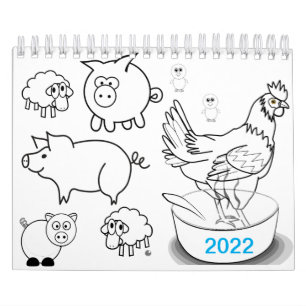 2022 Children's Colourful Book Calendar Spanish
