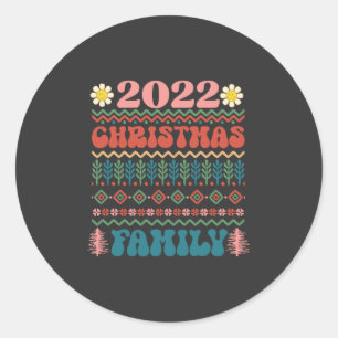 2022 Christmas Family-Merry Christmas-Xmas-Holiday Classic Round Sticker