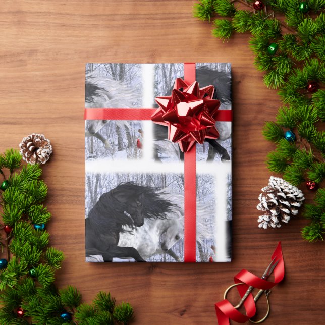 2022 Christmas Horses Wrapping Paper (Holiday Gift)