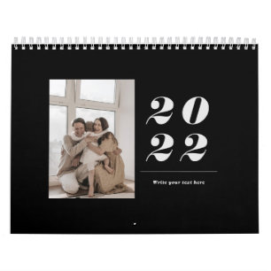 2022 clean minimalist simple modern stylish photo  calendar