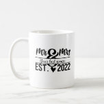 2022 Custom Personalised Mr and Mrs Wedding  Coffee Mug<br><div class="desc">Perfect personalised gift for the bride and groom!</div>