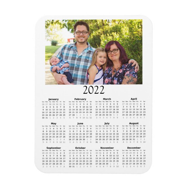 2022 Customised Photo Calendar Mini Magnet (Vertical)