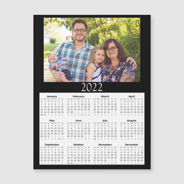 2022 Customised Photo Calendar Mini Magnet (Front)