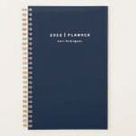 2022 Dark Navy Blue Weekly Monthly Planner<br><div class="desc">Get things done with our 2022 dark navy blue planner. Weekly and monthly pages for business or personal planning,  making schedules and taking notes. Pages are blank so you can start anytime.</div>