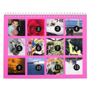 2022 Easy as 1 to 12 Your Own Photo Calendar Pink