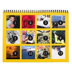 2022 Easy as 1 to 12 Your Photo Calendar Yellow