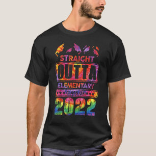 2022 Elementary Graduation Grad Senior Tie Dye Hip T-Shirt