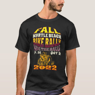 2022 Fall Myrtle Beach Bike Rally Groovey On Front T-Shirt