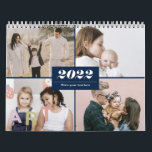 2022 Family Photo Collage Modern Simple Elegant  C Calendar<br><div class="desc">2022 Family Photo Collage Modern Simple Elegant Calendar. Available in Black and white,  navy blue & dusty rose.</div>