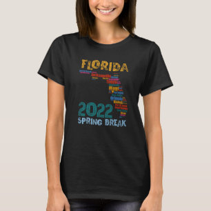 2022 Florida Spring Break Trip Vacay Squad Cities T-Shirt