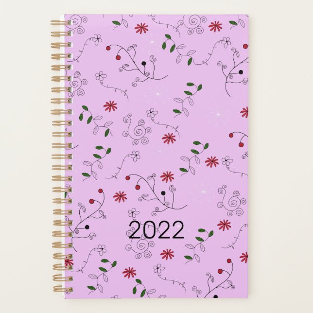 2022 Flower Garden Pattern  Planner (Front)