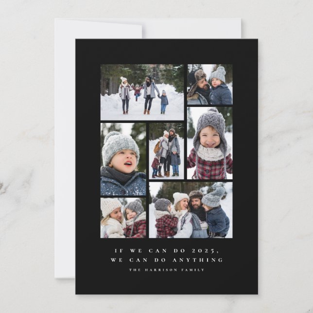 2022 funny inspirational photo collage holiday card (Front)