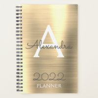 2022 Gold Metallic Monogram Elegant