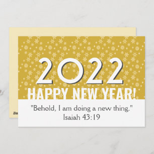 2022   Gold Snowflakes   Christian   NEW YEAR Holiday Card