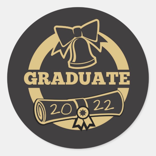 2022 Graduate Classic Round Sticker (Front)