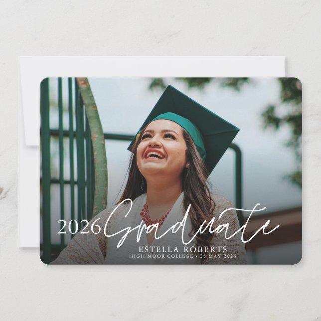 2022 Graduate Custom Photo Overlay Graduation Anno Announcement (Front)