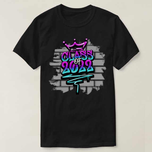 2022 Graduation Graduating Senior Graffiti Class O T-Shirt (Design Front)