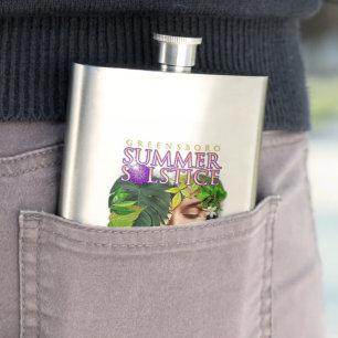 2022 Greensboro Summer Solstice Festival Keepsake Hip Flask