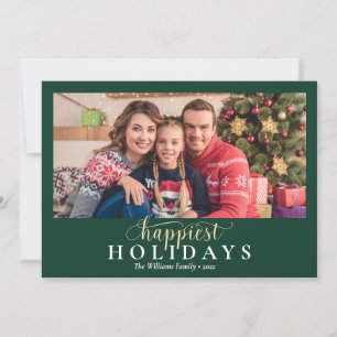 2022 Happiest Holidays Photo Christmas Holiday Card