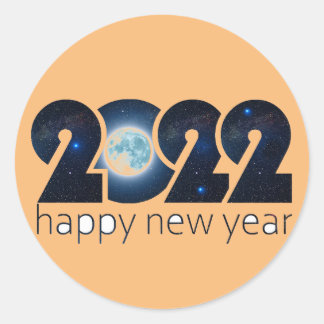 2022 Happy New Year Classic Round Sticker