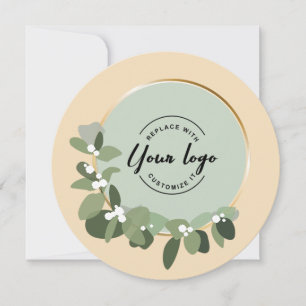 2022 Holiday Corporate Wreath Custom Logo  Card