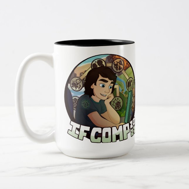 2022 IFComp Two-Tone Large Coffee Mug (Left)