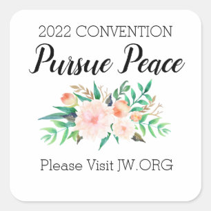 2022 JW Ministry Supply Pursue Peace Convention Square Sticker