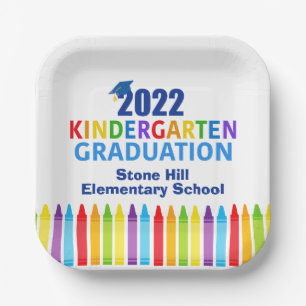 2022 Kindergarten Graduation Custom School Party Paper Plate