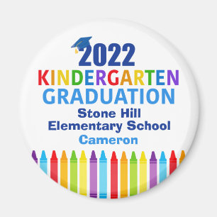 2022 Kindergarten Graduation Cute Custom School Magnet