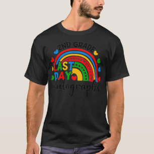 2022 Last Day Autograph School 2nd Grade Rainbow G T-Shirt