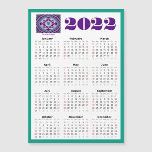 2022 Magnetic 5x7 Calendar with Kente Kaleidoscope