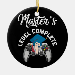 2022 Master's Level Complete Graduation Gamer Ceramic Ornament