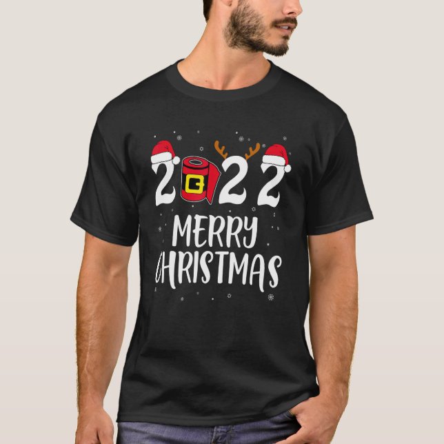 2022 Merry Christmas Family Matching Pajamas Men W T-Shirt (Front)