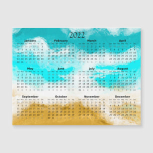 2022 Mini Calendar Magnetic Ocean Invitation