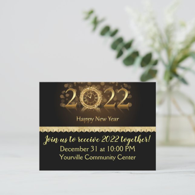 2022 New Year Celebration Banner Postcard (Standing Front)