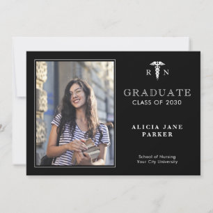 2022 Nursing school graduation photo modern Announcement