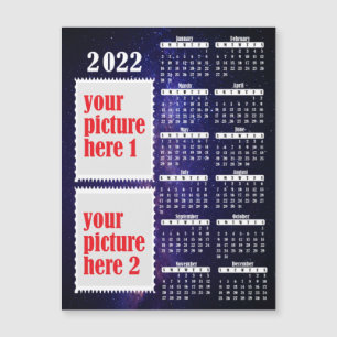 2022 Photo Personalised Calendar Fridge Magnet