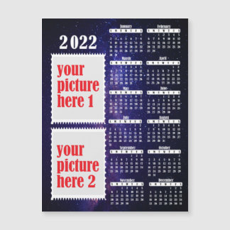2022 Photo Personalised Calendar Fridge Magnet